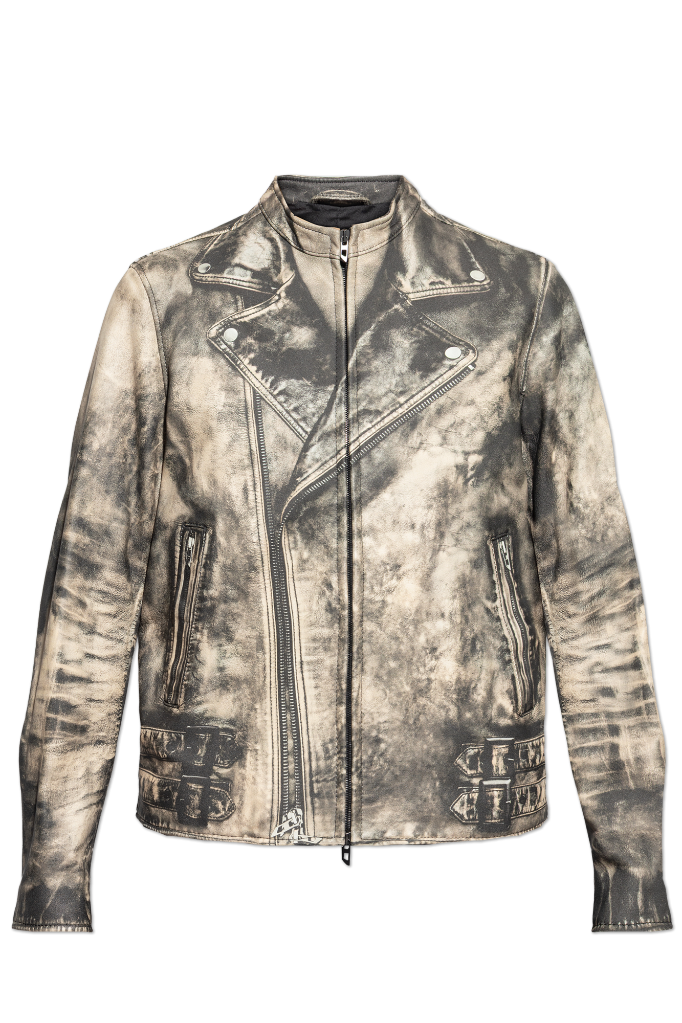 【dium.】Cut Off Design Jacket Diesel Leather jacket 